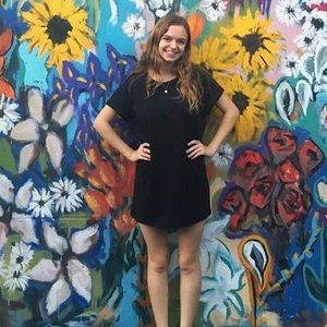 H&M Black T-shirt Dress